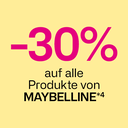 -30% auf alle Produkte von Maybelline